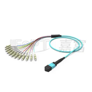 光纤跳线MTP LC PC UPC OM3迷你电缆，带LSZH外护套0.9毫米分支跳线电缆