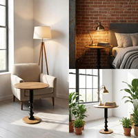Table d'appoint en bois minimaliste moderne de haute qualité DISHI, table basse en bois massif pour salon et chambre à coucher