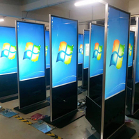 43 "55" 65 "autonome Publicité Media Player Vente au détail Supermarché Shopping Trolly Android Tv Digital Signage Totem Prix