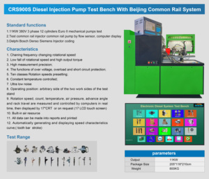 CRS900S Estación de Prueba Multifuncional para Inyectores Common Rail con Kits de Adaptadores EUI EUP HEUI CRS900S de Alta Gama - Product Image 2