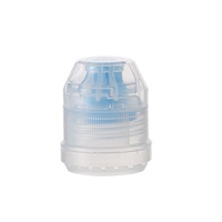Bouchon de bouteille d'eau sport anti-déversement 30 mm avec valve en silicone, design à clapet, bouchon à vis entièrement en plastique, couvercle anti-poussière pour le sport, emballage de fermeture