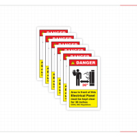 AGS E29 Adhesivo de Seguridad Personalizado con Acabado Mate, Resistente al Calor, a los Arañazos y al Agua, de 36 Pulgadas, Transparente, con la Frase 'Danger Keep'