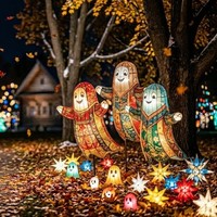 Decoración Interactiva de Faroles para Parques de Atracciones, para Navidad, Uso en Interiores/Exteriores, Espectáculo de Luces para Parques Temáticos
