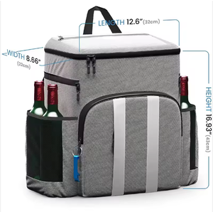 Sac à dos isotherme de luxe personnalisé avec logo, en tissu Oxford 600D, imperméable, pour pique-nique et plage, avec doublure en feuille d'aluminium - Product Image 3