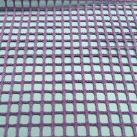 Tissu en maille hexagonale à gros trous 4 mm, 48 g/m², 100 % polyester, pour sacs à linge et sacs de rangement