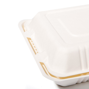 Dùng Một Lần Miễn Phí Mẫu Phân Hủy Sinh Học Mía Bã Mía Được Chứng Nhận Mía Bột Giấy Thực Phẩm Container Hộp Ăn Trưa - Product Image 3