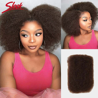Cheveux humains Remy malaisiens Afro Kinky en vrac, double trame machine, pour tresses, torsades et dreadlocks, couleur naturelle, 50g, Chine