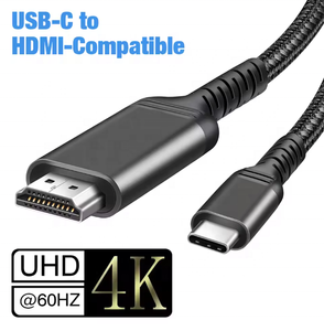 <span class=keywords><strong>Câble</strong></span> USB C Type-c vers <span class=keywords><strong>HDMI</strong></span> compatible 4K, <span class=keywords><strong>câble</strong></span> convertisseur HDMI2.0 HDTV mâle 4K/60Hz pour MacBook <span class=keywords><strong>Samsung</strong></span> Laptop - Product Image 1