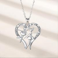 2025 Bijoux de danse Cadeau Sterling Collier Ballerine Deux Ballet Danseur Coeur Collier pour Femmes