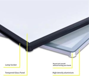 Marco Ultra Delgado Iluminado para Carteles, Pantalla de Menú, Caja de Luz LED de Vidrio Templado para Montaje en Pared, Soporte para Letreros de Tienda - Product Image 5