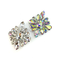 Appliques en verre perlé faites à la main PH063, motifs, accessoires, appliques en strass à coller au fer