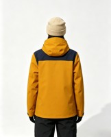 Veste à capuche rigide avec doublure en coton intégrée, coupe-vent, imperméable, respirante, fermeture éclair, chaude, pour la randonnée et le camping