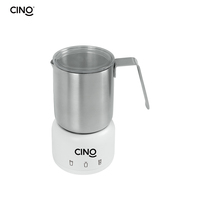 Mousseur à lait électrique en acier inoxydable Cino, avec pot en verre amovible, entièrement automatique, capacité de 150 ml, pour la maison, l'hôtel, la voiture