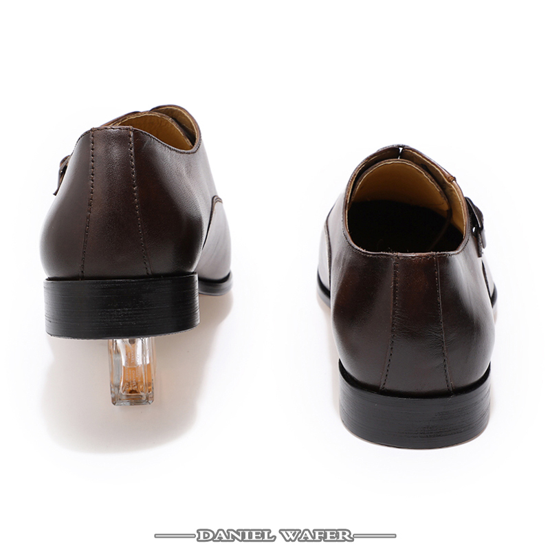 Elegant Men Genuine Leather Oxford Shoes Buckle Strap Office  display picture 1