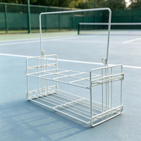 Étagère de rangement pliable en fil métallique robuste de qualité professionnelle, mobile, pour usage en terrain d'entraînement, organisateur de comptoir, support d'équipement