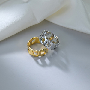 Anillos <span class=keywords><strong>de</strong></span> Acero Inoxidable <span class=keywords><strong>de</strong></span> 9 mm, Venta Caliente en Europa y América, Anillos con Diseño <span class=keywords><strong>de</strong></span> Cadena Personalizados al por Mayor para Hombre, Joyería 2026 - Product Image 2