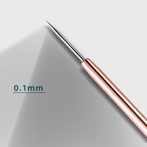 Estrattore di <span class=keywords><strong>Acne</strong></span> in oro rosa professionale in acciaio inossidabile per rimuovere l'<span class=keywords><strong>acne</strong></span> ago per punti neri 4 pezzi strumento di bellezza - Product Image 2