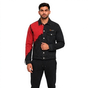Vestes en jean pour hommes en gros – Blouson en jean bleu vintage personnalisé pour hommes, coupe oversize, style camionneur, streetwear décontracté et tendance - Product Image 1