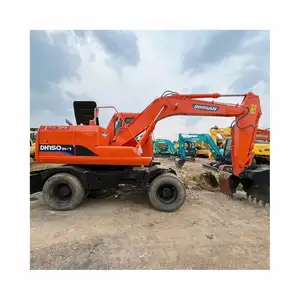 Escavatore usato Doosan Dh150W-7 15 tonnellate pesante usato scavatore con 4 ruote originale corea Doosan Dh150w Dh210 Dh220 Dh225 Dh260 300