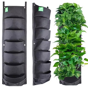 7 poches jardinière verticale jardin tenture murale feutre cultiver des Pots de plantes sac de rangement feutre montage mural jardinière pochette racine conteneur - Product Image 6