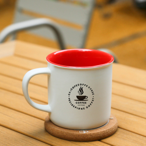 <span class=keywords><strong>Taza</strong></span> <span class=keywords><strong>de</strong></span> cerámica <span class=keywords><strong>interior</strong></span> roja <span class=keywords><strong>con</strong></span> labio acampanado <span class=keywords><strong>Taza</strong></span> <span class=keywords><strong>blanca</strong></span> <span class=keywords><strong>de</strong></span> labio curvo 4 "para sublimación - Product Image 5