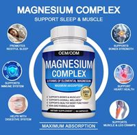 Exportation transfrontalière de COMPLEXES DE MAGNÉSIUM en CAPSULES, compléments alimentaires, 90 pièces, vente directe d'usine, support OEM