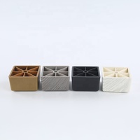 Pieds de meuble carrés en plastique ABS robustes et personnalisables pour armoires de cuisine, lits, meubles modernes, chambre, bureau à domicile, usage extérieur et parcs