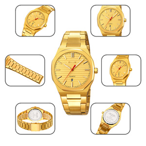 Montre chronographe ronde pour homme, montre-bracelet de luxe en acier inoxydable, montre à quartz étanche 30M - Product Image 2