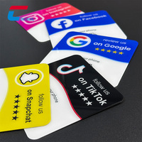 Plaque acrylique NFC personnalisée pour avis Google, 1 mm, étanche, NTAG213, avec adhésif pour le marketing des entreprises