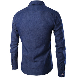 <span class=keywords><strong>Camicia</strong></span> <span class=keywords><strong>di</strong></span> <span class=keywords><strong>Jeans</strong></span> Casual Casual da <span class=keywords><strong>uomo</strong></span> autunnale in cotone con collo alto a maniche lunghe <span class=keywords><strong>Slim</strong></span> <span class=keywords><strong>Fit</strong></span> traspirante <span class=keywords><strong>Slim</strong></span> <span class=keywords><strong>Fit</strong></span> - Product Image 4