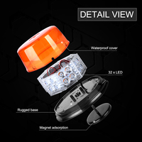 Feux de signalisation LED ambre 12-24V, huit angles, large visibilité, étanche IP65, installation facile, lampe de secours stroboscopique