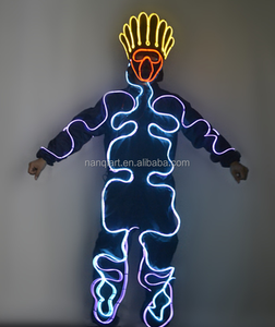 Precio de fábrica, tela de buena calidad, disfraces de luces de colores completos, accesorios de fiesta de carnaval, ropa de tamaño adulto, <span class=keywords><strong>trajes</strong></span> luminosos LED - Product Image 2