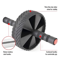 Rouleau abdominal Hot Selling Core Fitness avec construction en PP+acier, roue de 175 mm pour entraînement universel du tronc unisexe