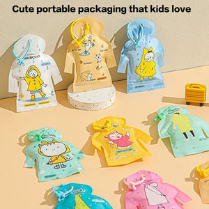 Impermeable Desechable Estilo Caricatura para Adultos y Niños, Ropa de Lluvia Portátil para Senderismo, Viajes al Aire Libre y Días Lluviosos - Product Image 3