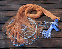 Nouveau filet de pêche multi-scénarios pour la pêche aquatique, filet de lancer américain avec lest en plomb pour eau salée et eau douce, filet à appât à lancer à la main pour un lancer facile