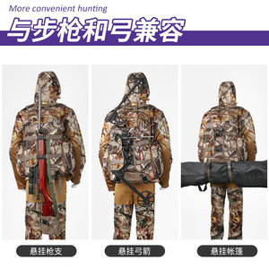 Mochila Táctica de 36-56L, Camuflaje, Sistema MOLLE, para Caza al Aire Libre, Correa de Hombro Acolchada, Bolsillo Interior con Cremallera - Product Image 4