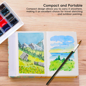 Vente chaude <span class=keywords><strong>Arrtx</strong></span> AWN-01A420 300gsm 20 feuilles presse à chaud aquarelle cahier couverture rigide - Product Image 4