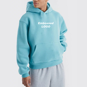 Sweat à capuche d'hiver respirant pour homme, surdimensionné, en coton tricoté 100% haut de gamme, 450 g/m², avec lettres 3D en relief personnalisées - Product Image 3