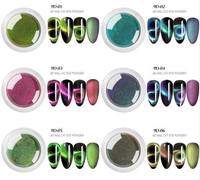 Poudre magnétique 9D effet œil de chat, Vernis à ongles gel UV effet miroir néon Symphony, Convient aux débutants, Carte téléphonique