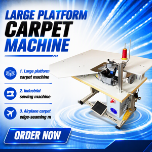 RN-2502D Computerized Flat-Bed Manual Three-Thread Lock-Stitch <b>Carpet</b> Binding Machine for Use Stainless Steel - Product Image 1