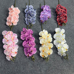 Bouquets d'orchidées Phalaenopsis artificielles, fleurs en soie, décorations de mariage, fabrication artisanale, moulage par injection YG-Phalaenopsis - Product Image 2