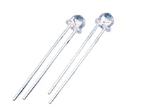 Chapeau de paille rond de 4.8mm Diode LED Couleur vert clair Diodes LED Lentille diffuse Production OEM Longueur d'onde 518 à 525nm