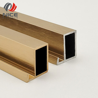 Profilé en aluminium sur mesure, couleur personnalisée, MOQ 300 kg, cadre en aluminium entièrement traité, pour vitrine en verre