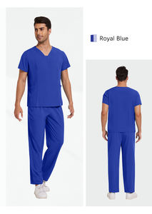 Calidad Unisex Hot Area Stretch Scrubs Pantalones largos rectos Colorido conjunto <span class=keywords><strong>de</strong></span> uniforme <span class=keywords><strong>de</strong></span> hospital para ropa <span class=keywords><strong>de</strong></span> <span class=keywords><strong>trabajo</strong></span> <span class=keywords><strong>de</strong></span> salón <span class=keywords><strong>de</strong></span> belleza - Product Image 2