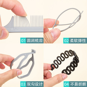 Ensemble d'outils de coiffure Wanmei, fourchettes à cheveux en plastique, outils de tressage multifonctionnels pour un coiffage facile - Product Image 3
