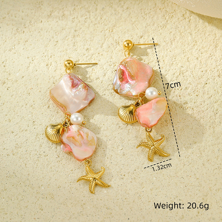 Pink Starfish Earrings