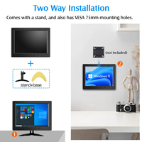 8 inç masaüstü monitör 4:3 ekran 1024*768 bilgisayar CCTV LCD ekran VGA USB bağlantı noktası ile PC mikroskop ev güvenliği için