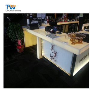 Современная мраморная верхняя барная стойка Ресторан мебель для ночного клуба стойка для быстрого питания - Product Image 6