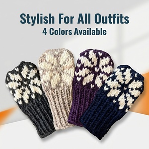 Gants en tricot douillets pour enfants pour l'hiver |   Mitaines pour tout-petits faites à la main de 0 à 6 ans |   Accessoires thermiques chauds pour l'automne et l'hiver - Product Image 1