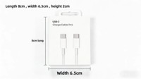 Kabel Data Pengisian Cepat Tembaga Murni dengan Selubung TPE Tipe-C ke Tipe-C untuk Kamera IOS, Komputer & Ponsel Android